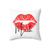 Muah Polyester Square Pillow