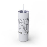 White 20oz PA Skinny Tumbler with Straw