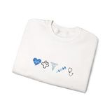 Minimal Blue Medical Embroidery Crewneck Sweatshirt