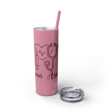 White 20oz PA Skinny Tumbler with Straw