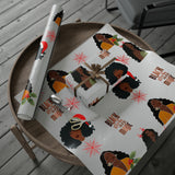 Black Woman Christmas Wrapping Paper