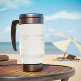 Personalized Stainless Steel Travel Mug with Handle, 14oz