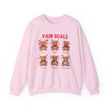 Pain Scale Sweatshirt — Cute Teddy Bear Emotional Chart Crewneck