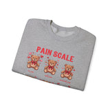 Pain Scale Sweatshirt — Cute Teddy Bear Emotional Chart Crewneck