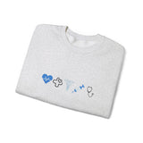 Minimal Blue Medical Embroidery Crewneck Sweatshirt