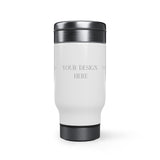 Personalized Stainless Steel Travel Mug with Handle, 14oz