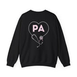 PA Stethoscope Heart Sweatshirt — Physician Assistant Crewneck