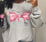 Cute Bow Physician Assistant Student Long Sleeve T-Shirt