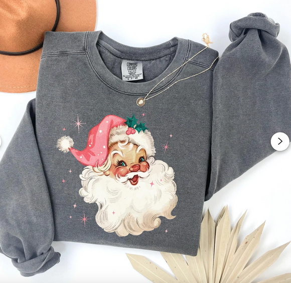 Pink Santa Sweatshirt